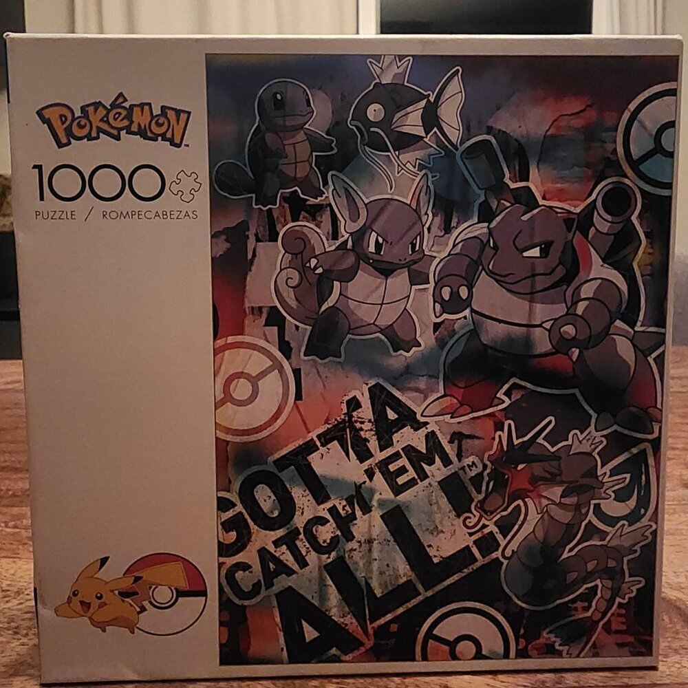 Pokemon Puzzle 1000 Piece Blastoise Gyarados Squirtle Wartortle Buffalo Games